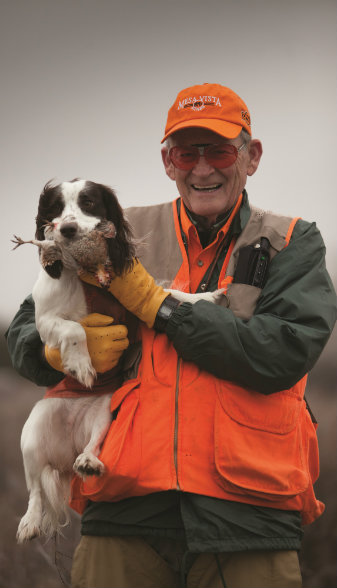 Both Katie and her master, Bubba Wood, take great pride in her very first retrieve.