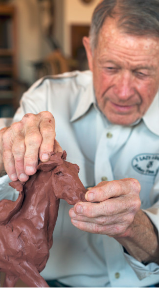 FROM BRONCS TO BLACKBUCKS | The award-winning artist studies his subjects, then sculpts.