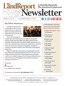 Land Report Newsletter April 2014