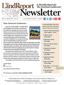 Land Report Newsletter December 2012