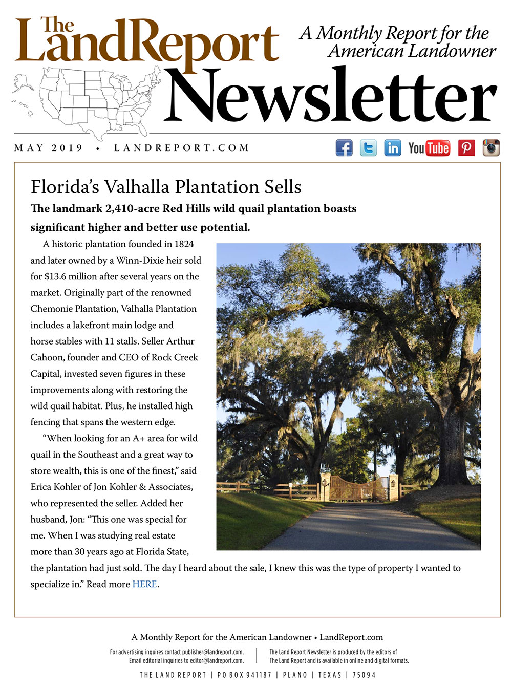 Land Report Newsletter May 2019