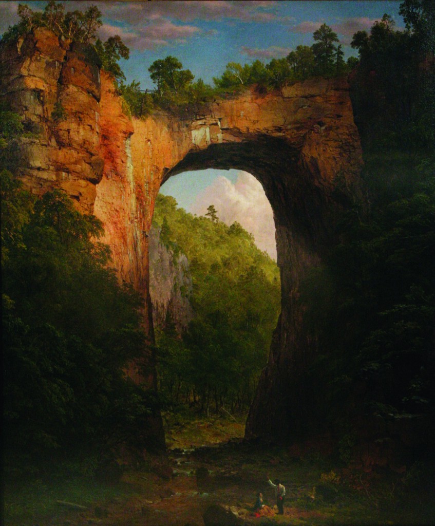 The Natural Bridge, Virginia, Frederic Edwin Church (1852) Courtesy of the University of Virginia Art Museum