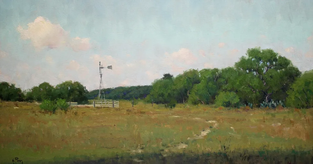 King Ranch Art, Molino Las Mujeres, Norias, King Ranch